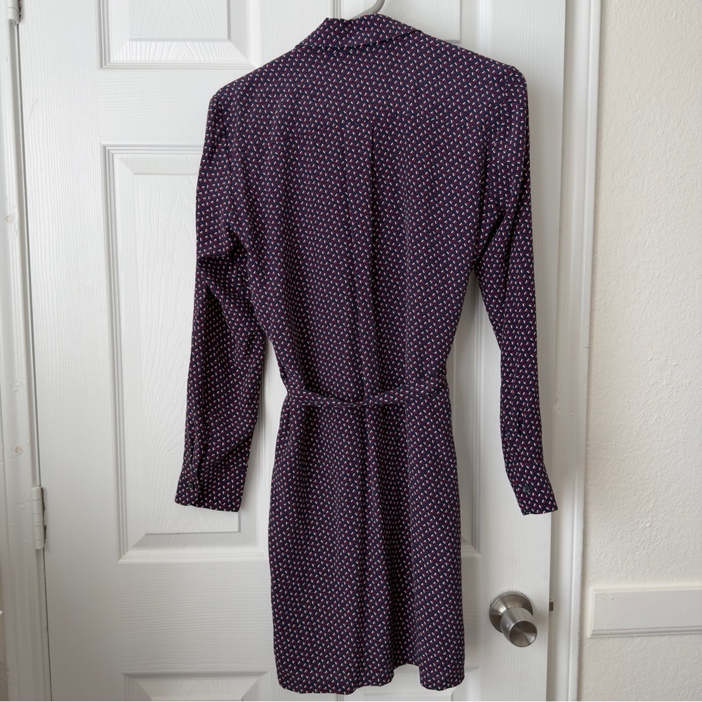 UNIQLO Long Sleeve Wrap Dress | UNIQLO Dress | Shirt Dress | Silk Dress | Small - Picture 8 of 10
